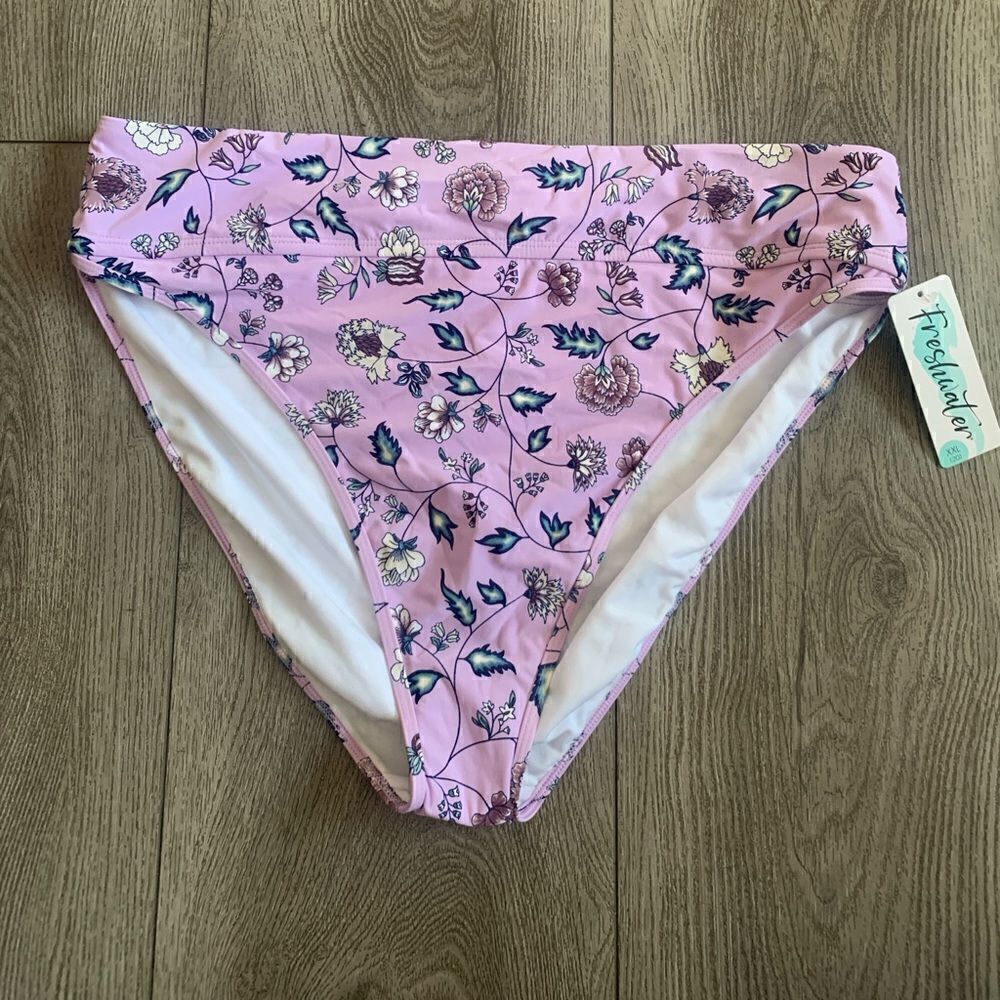 Freshwater woman’s floral purple bikini bottom